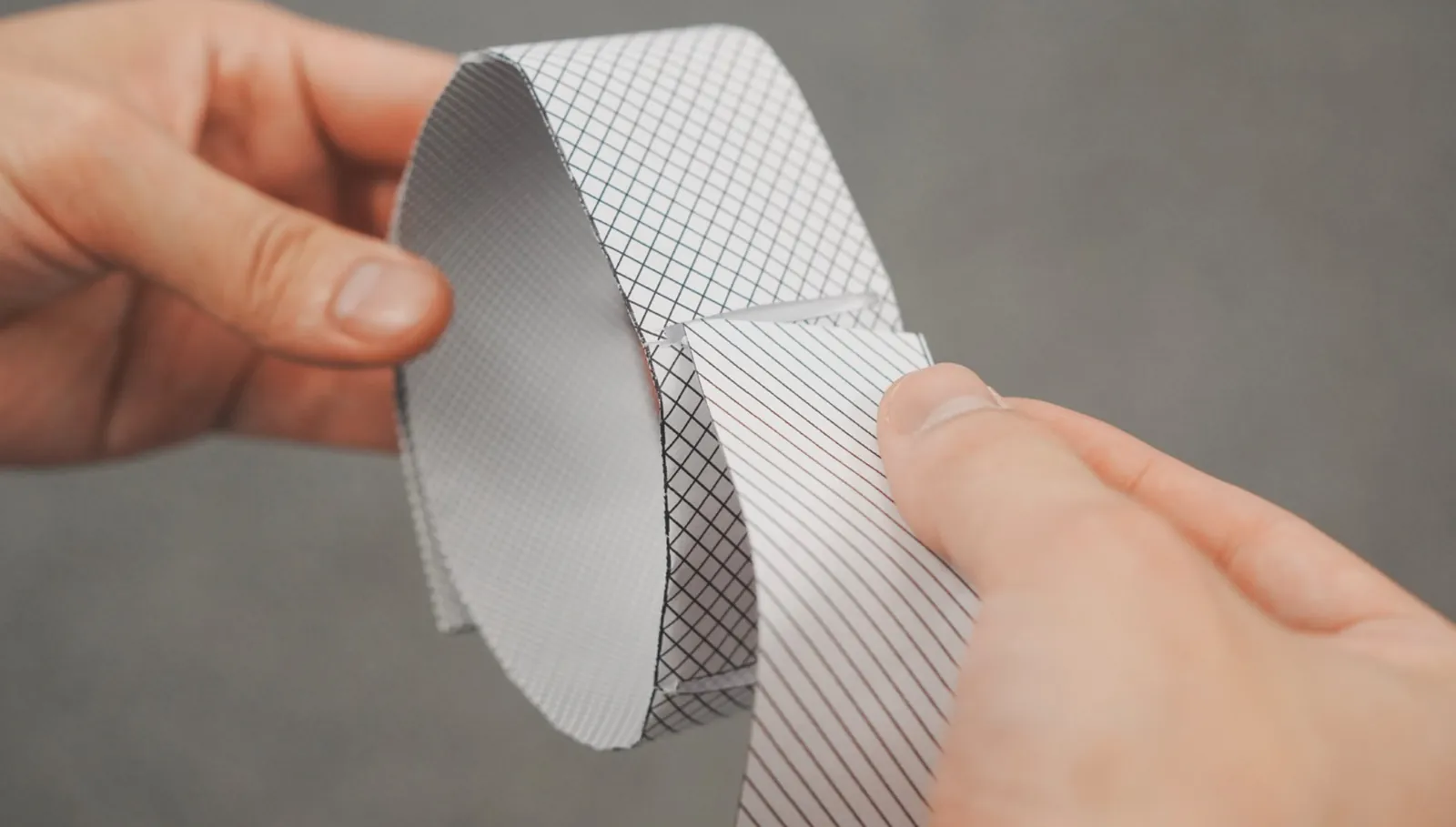 Folded paper model